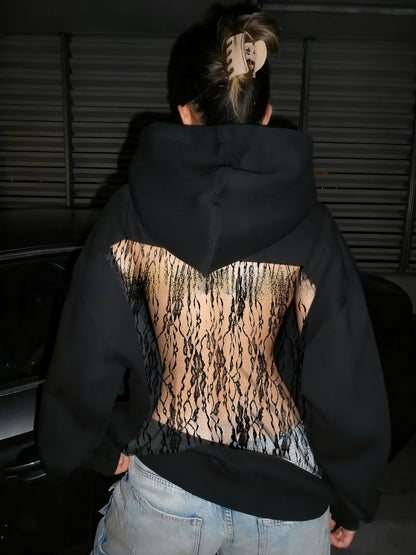 ELVORIA BACKLESS HOODIE