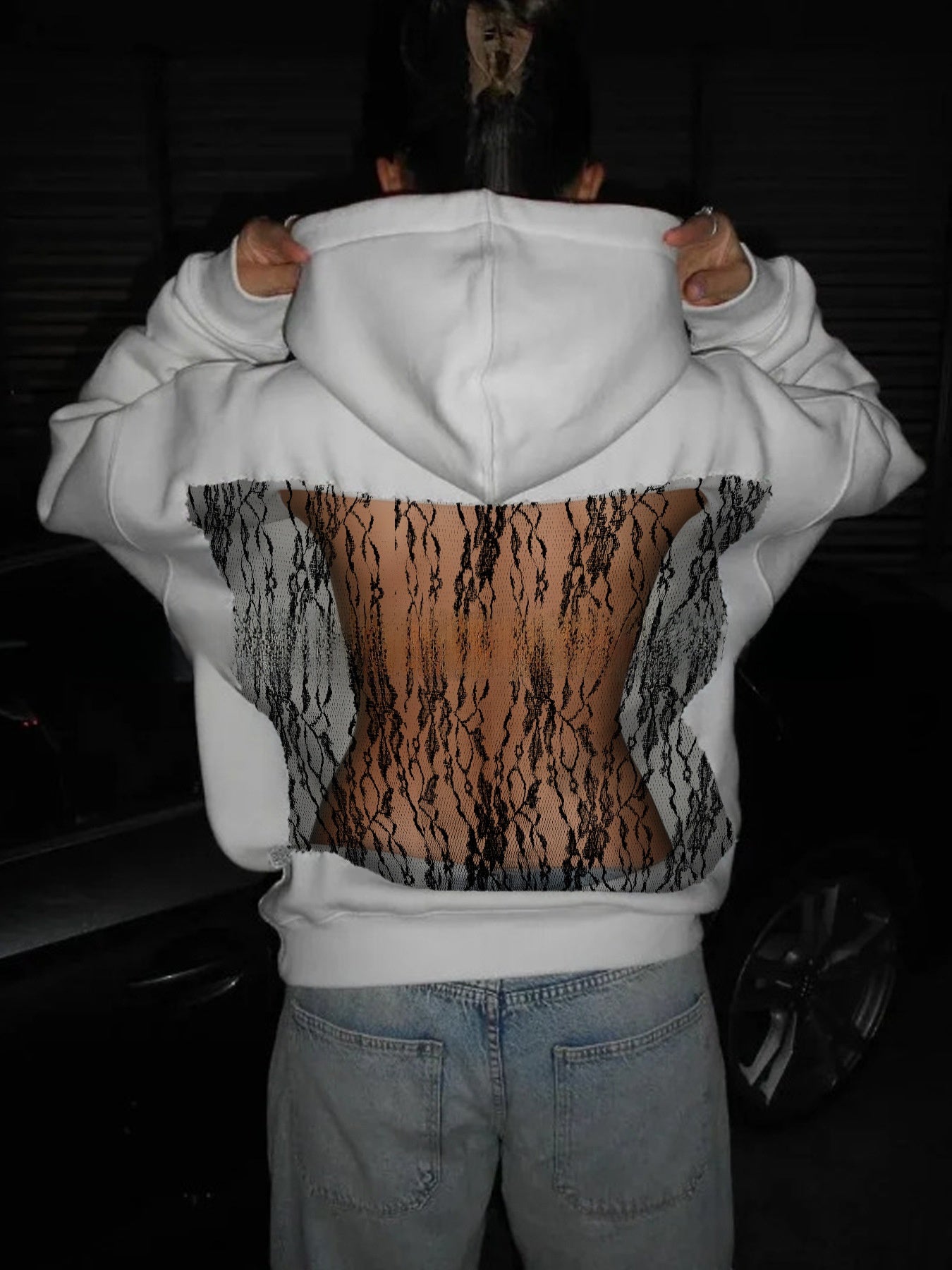 ELVORIA BACKLESS HOODIE