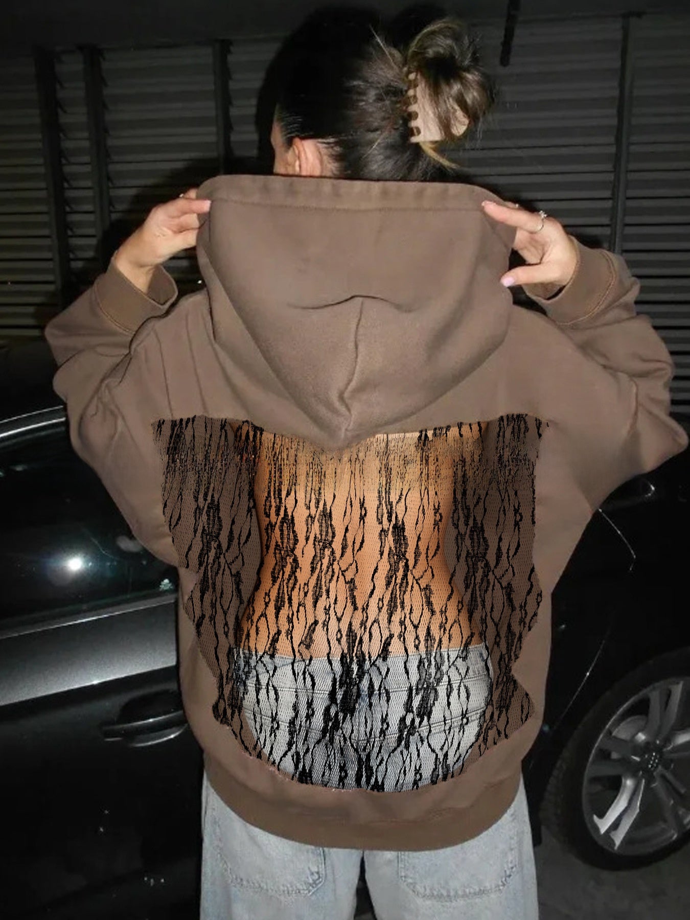 ELVORIA BACKLESS HOODIE